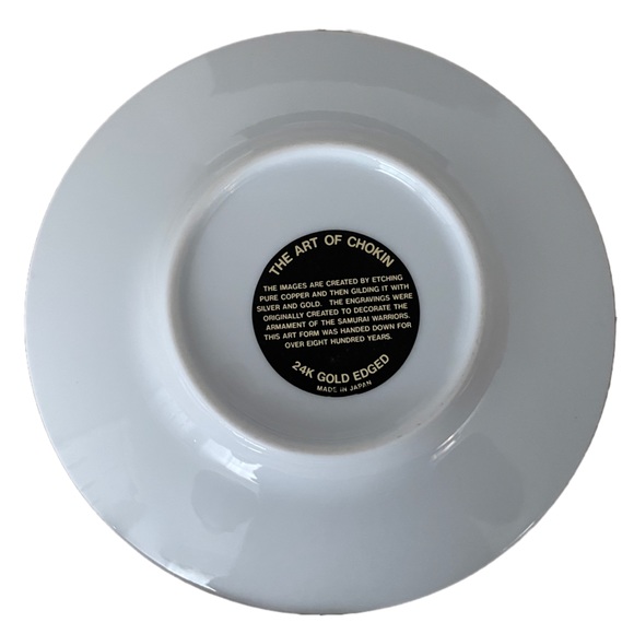 The Art of Chokin 24KT Gold-Edged Trinket Box/Plate Hummingbird Set 3 Pcs - Picture 6 of 7